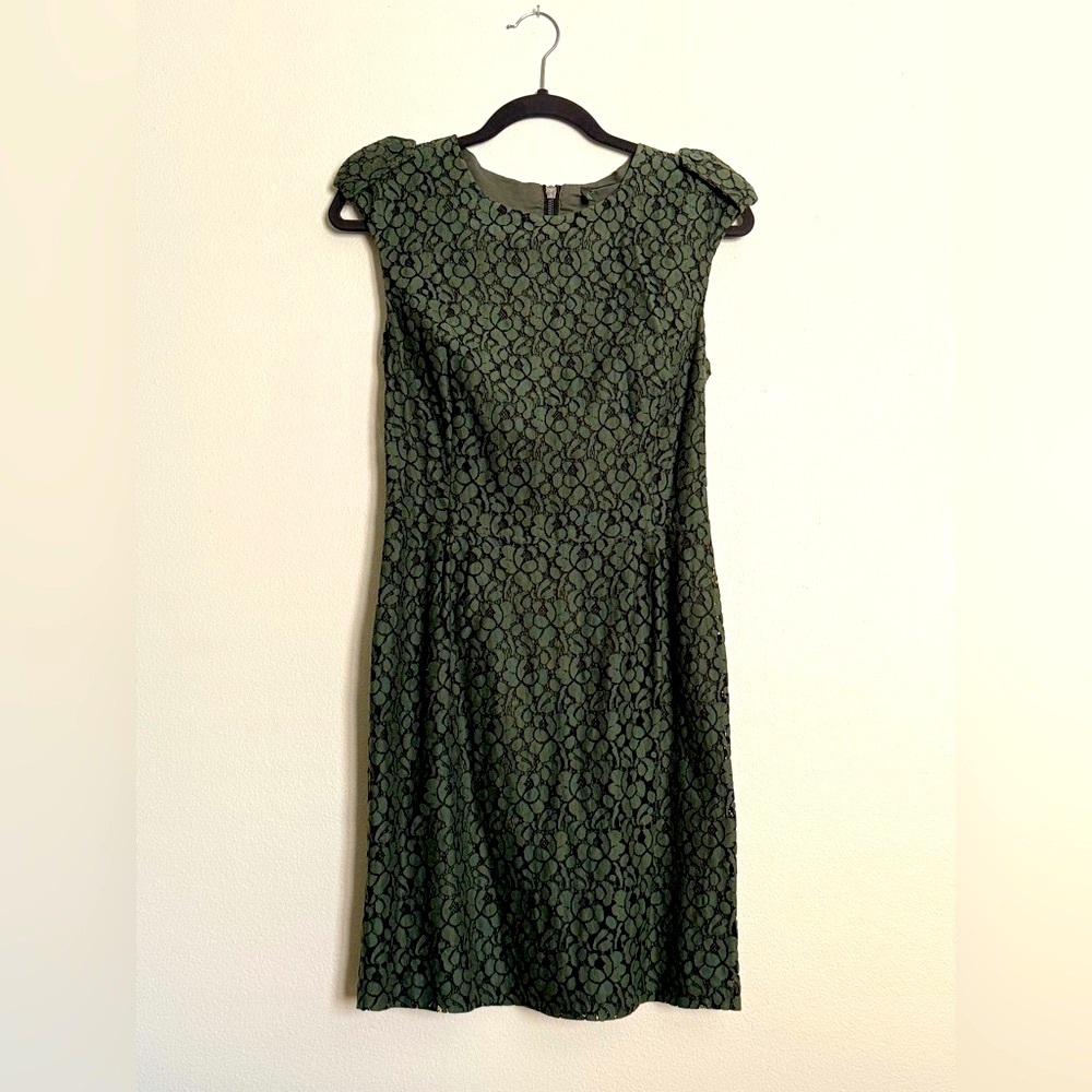 United Colors Of Benetton Green Cap Sleeve Sheath Dress